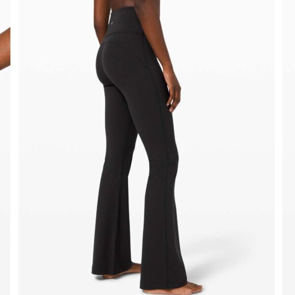 *FLAWED* Lululemon Groove Pant Flare Super High-Rise *Nulu Black - Picture 1 of 1